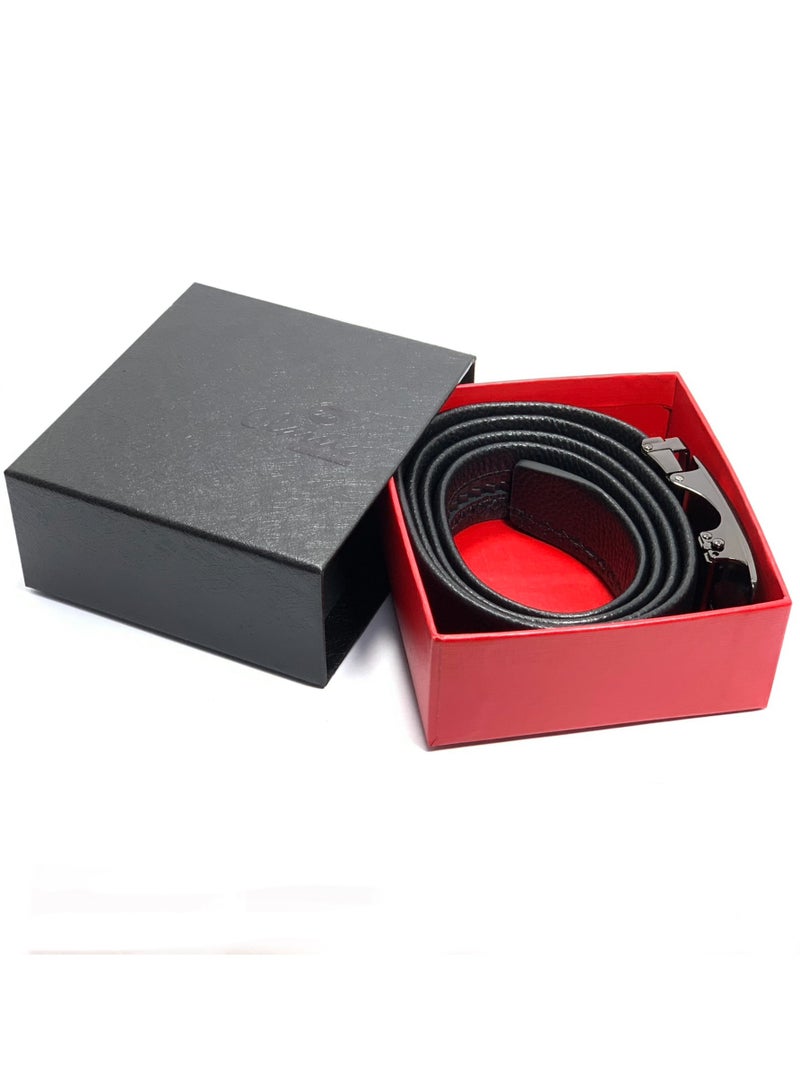 Classic Milano Genuine Leather Belts for men Auto Profile Belt Men 32MM GRP201AL3202 by Milano Leather - Image 5