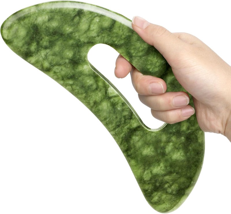 ideayard أداة تدليك غوا شا من حجر اليشم الكبير - Image 1