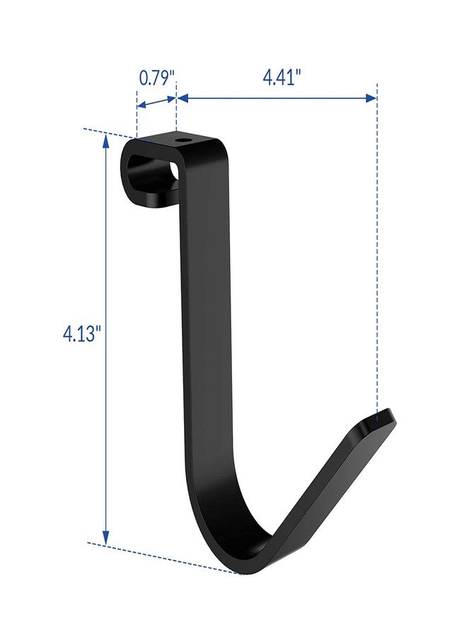 FLEXIMOUNTS 4 Pack Add On Storage Rail Hook Accessory for Ceiling Rack and Wall Shelving, Max Weight Capacity up to 50lbs, Black - Image 4