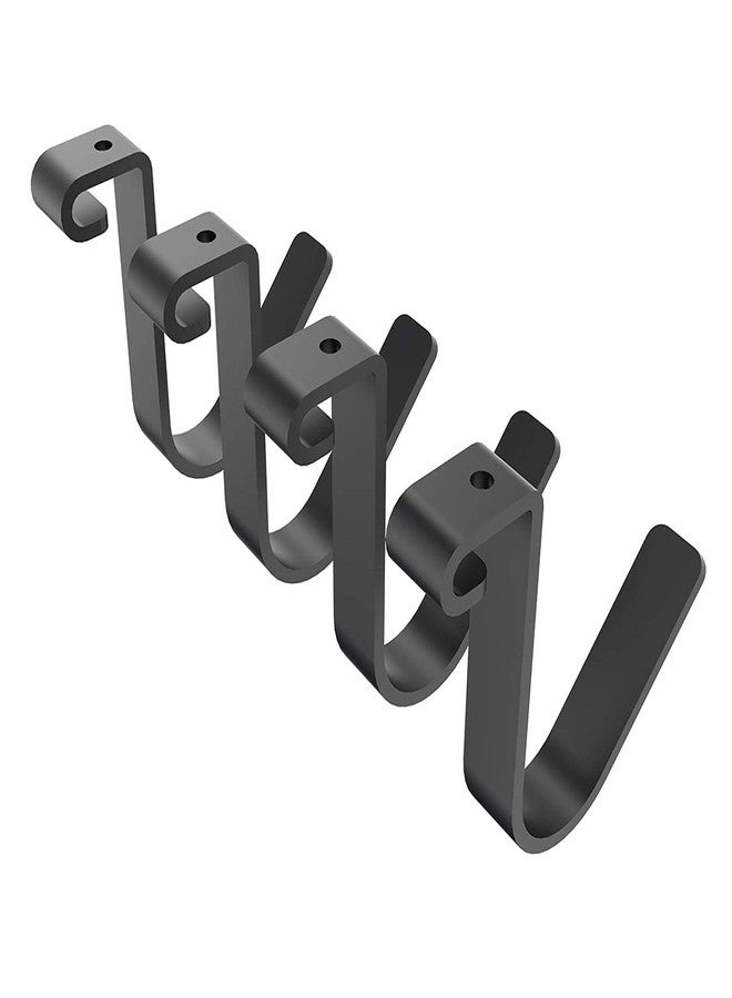 FLEXIMOUNTS 4 Pack Add On Storage Rail Hook Accessory for Ceiling Rack and Wall Shelving, Max Weight Capacity up to 50lbs, Black - Image 3