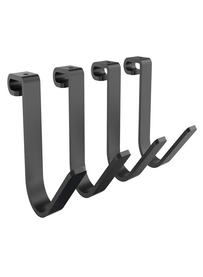 FLEXIMOUNTS 4 Pack Add On Storage Rail Hook Accessory for Ceiling Rack and Wall Shelving, Max Weight Capacity up to 50lbs, Black - Image 1