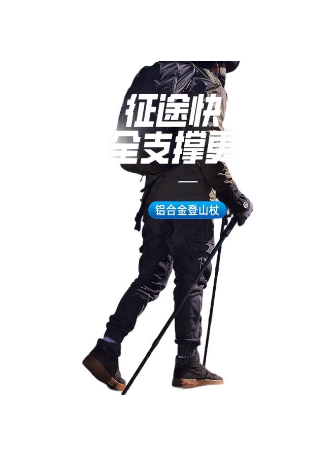 SupFire عصا تسلق خارجية للدفاع عن النفس من سوپفاير، سبائك الألمنيوم، خفيفة الوزن للغاية، غير قابلة للانزلاق، لكبار السن، للمشي، تسلق الجبال، معدات المشي، عصا المشي - Image 3