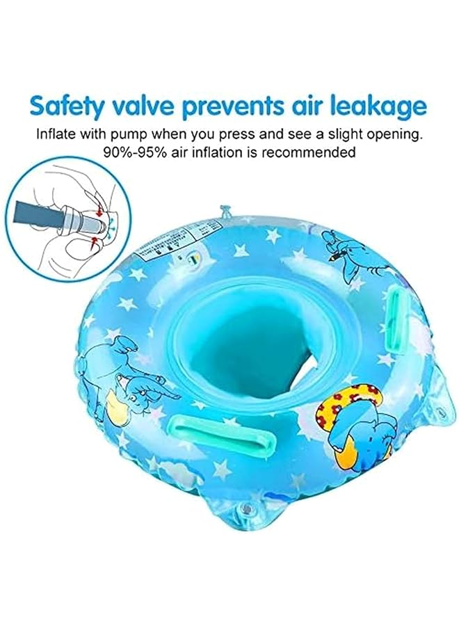لينجي عوامة سباحة للأطفال، حلقة سباحة قابلة للنفخ مع مقعد عائم للأطفال من عمر 6 أشهر إلى 6 سنوات - Image 4