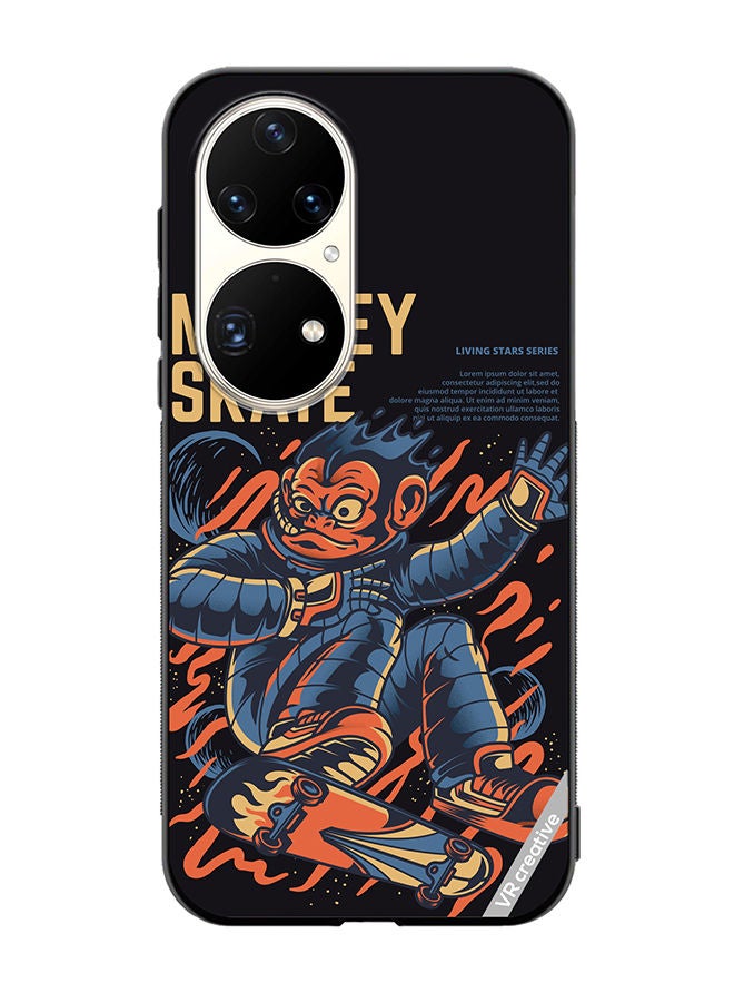 VR CREATIVE Protective Case Cover For Huawei P50 Pro Skate Monkey Design Multicolour - Image 1