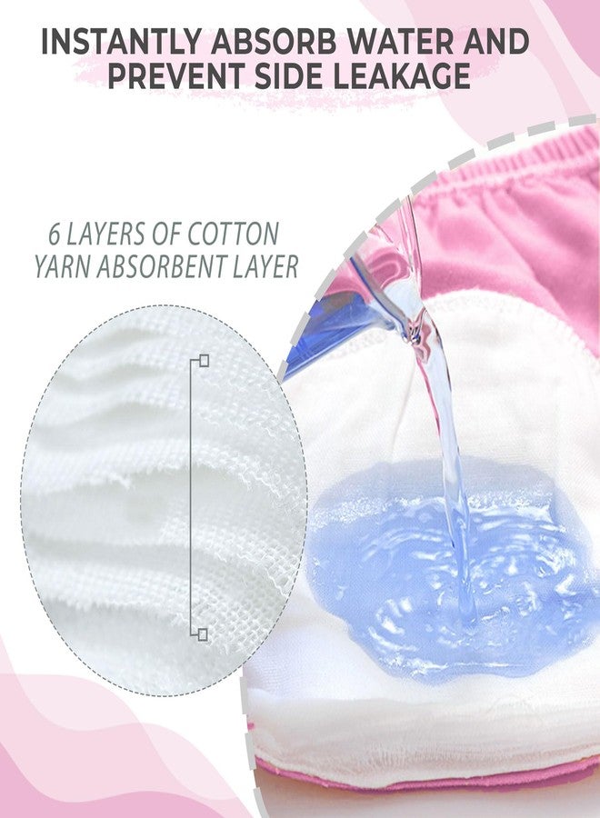 Bembika Baby Training Pant - Soft Cotton, Reusable, and Leak-Resistant Potty Training Pants for Kids Padded Underwear for Babies to Support a Smooth Diaper Free Transition (M |12-18 Months Pink Cloud Theme) - Image 5