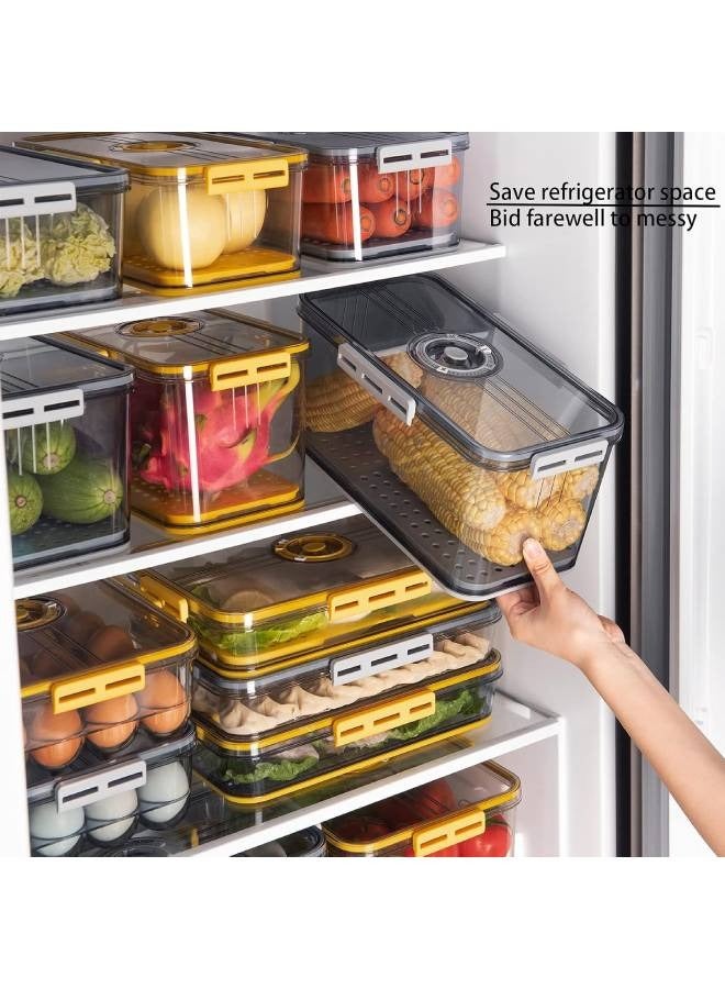 Acrylic Rectangle Fresh Food Storage Box With Draier And Calendar - Image 4