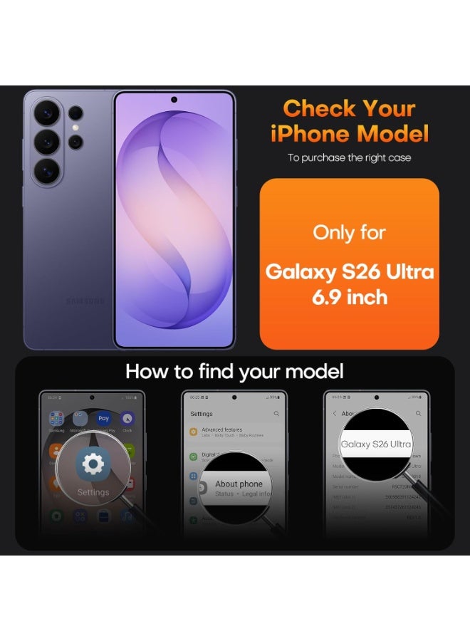 Samsung Galaxy S26 Ultra Case with Screen Protector, MagSafe Compatible, Military-Grade Protection, Clear - Image 2