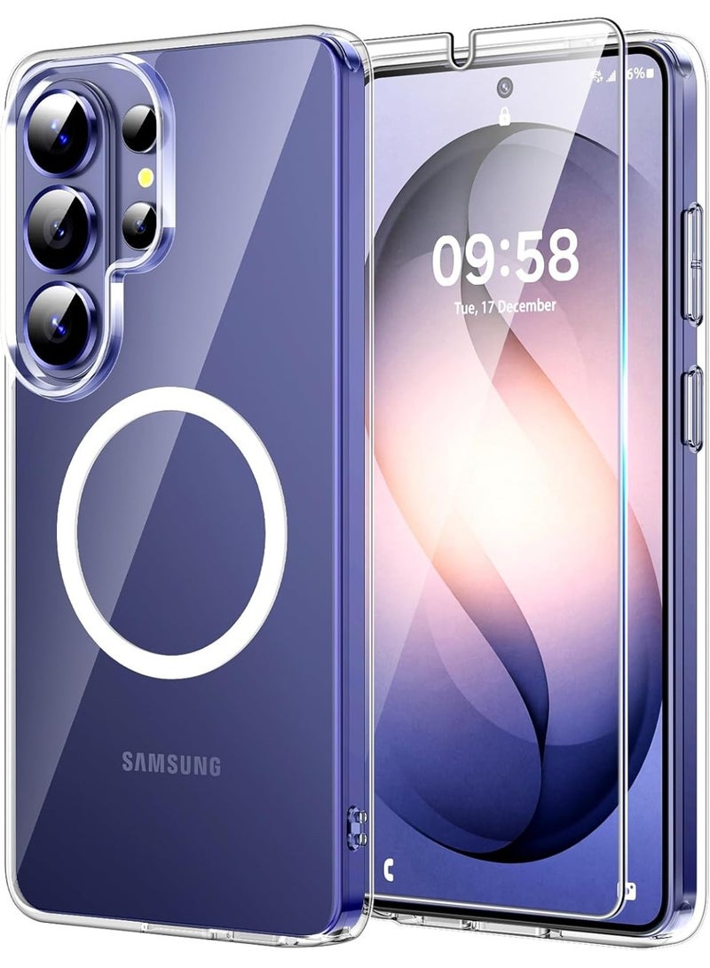 Samsung Galaxy S26 Ultra Case with Screen Protector, MagSafe Compatible, Military-Grade Protection, Clear - Image 1