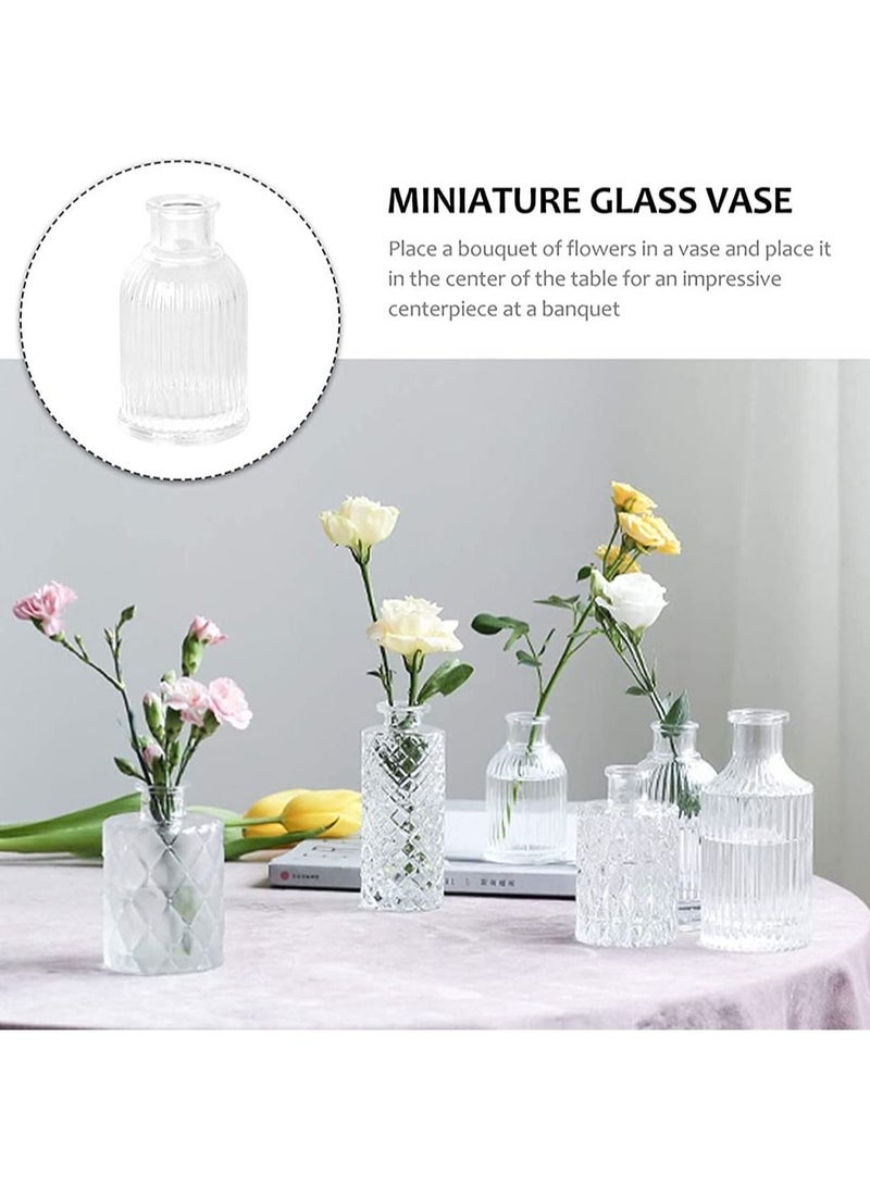 SYOSI Glass Flower Vase, SYOSI Modern Glass Vase Crystal Glass Bottle Roman Bottle Aromatherapy Bottle Decorative Centerpiece Vase Desktop Decoration for Home Office Wedding - Image 5