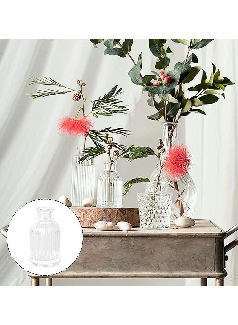 SYOSI Glass Flower Vase, SYOSI Modern Glass Vase Crystal Glass Bottle Roman Bottle Aromatherapy Bottle Decorative Centerpiece Vase Desktop Decoration for Home Office Wedding - Image 4