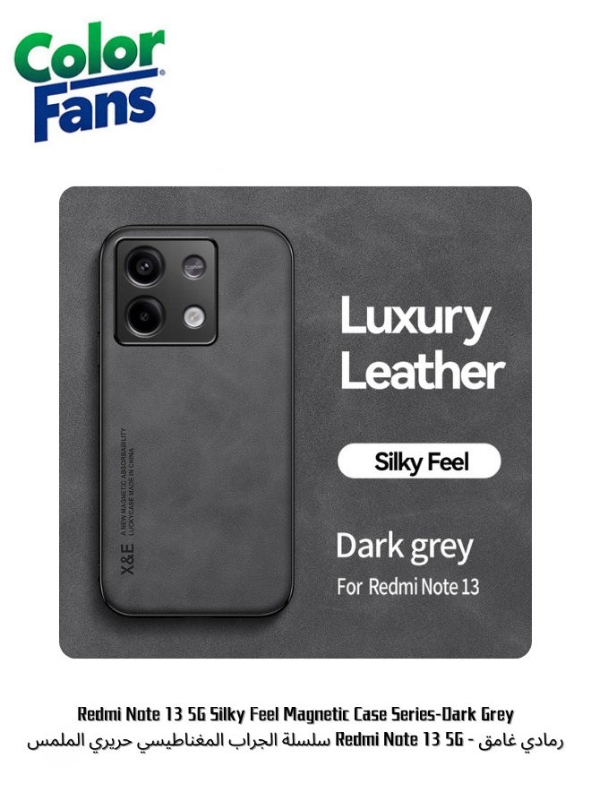 Color Fans Redmi Note 13 5G Silky Feel Magnetic Case Series-Dark Grey 