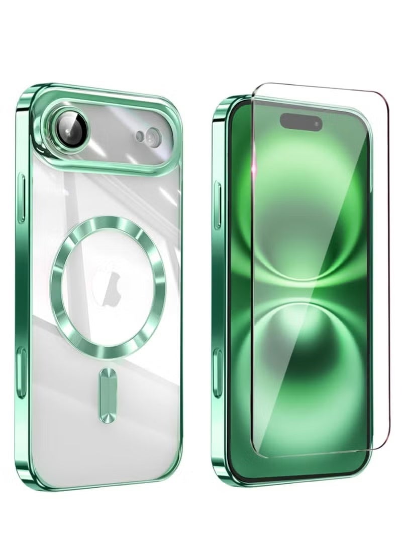 iPhone 17 Air Clear Case with Tempered Glass – Ultra-Slim Crystal Clear Protective Cover Compatible with MagSafe | Anti-Scratch, Shock-Resistant Full HD Glass Back for iPhone 17 Air 6.5-inch | Scratch-Free, Durable, Stylish Protection - Image 1