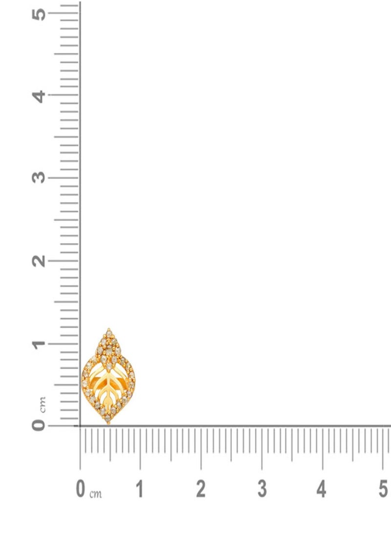 Malabar Gold and Diamonds - 22 Carat 916 Purity Yellow Gold Uncut Diamond Earring EGNFNC183ER1_Y For Women - Image 1