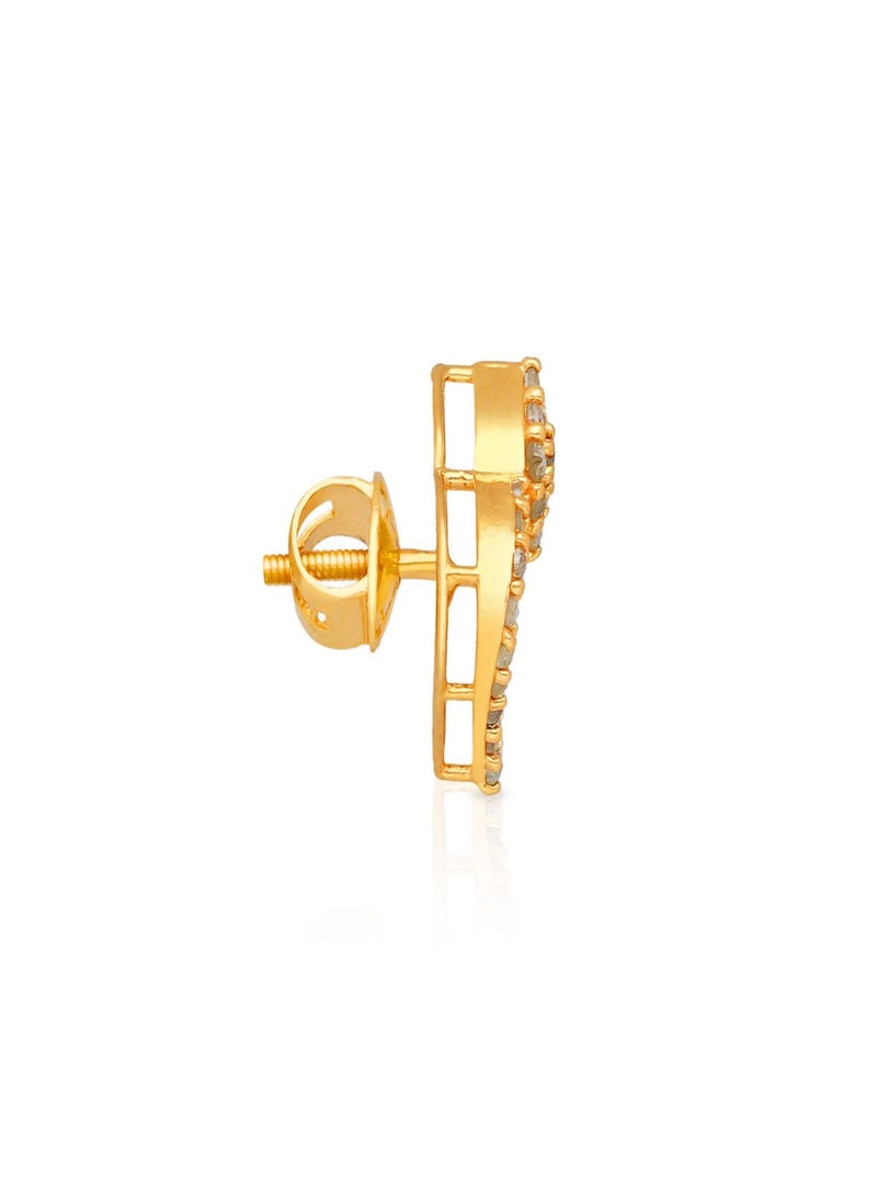 Malabar Gold and Diamonds - 22 Carat 916 Purity Yellow Gold Uncut Diamond Earring EGNFNC183ER1_Y For Women - Image 1