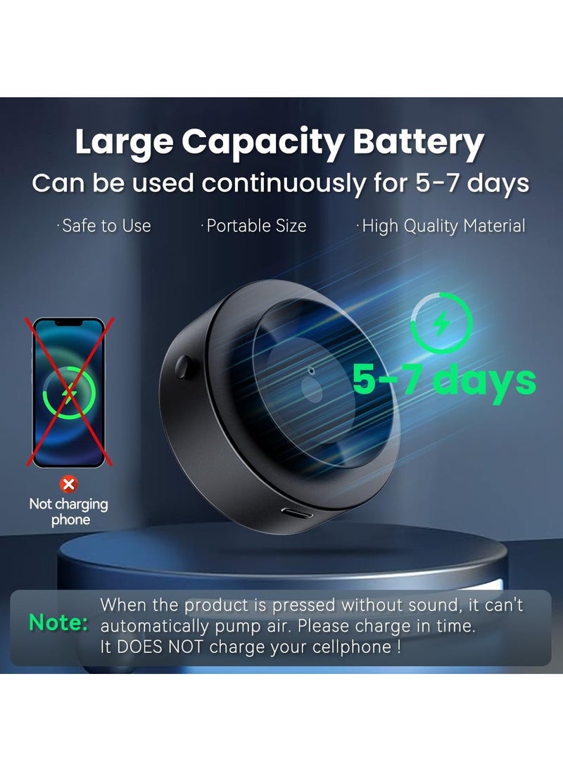 Yakiter - 360 Rotatable Car Magnetic Phone Holder, Magnetic Suction Phone Mount, 360°Portable Phone Holder,Electric Vacuum Magnetic Car Phone Mount for iPhone Android and All Smartphones (Black) - Image 1