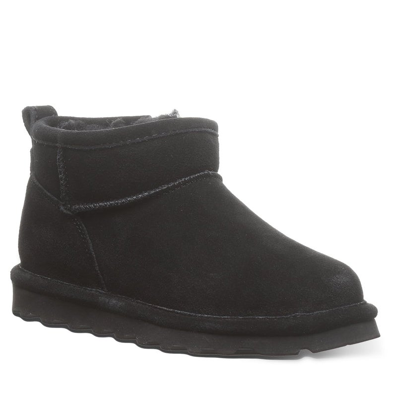 BEARPAW Shorty Youth Ankle Boot Black Size 4 | Comfortable & Durable Slip On Winter Boot for Kids - Image 2