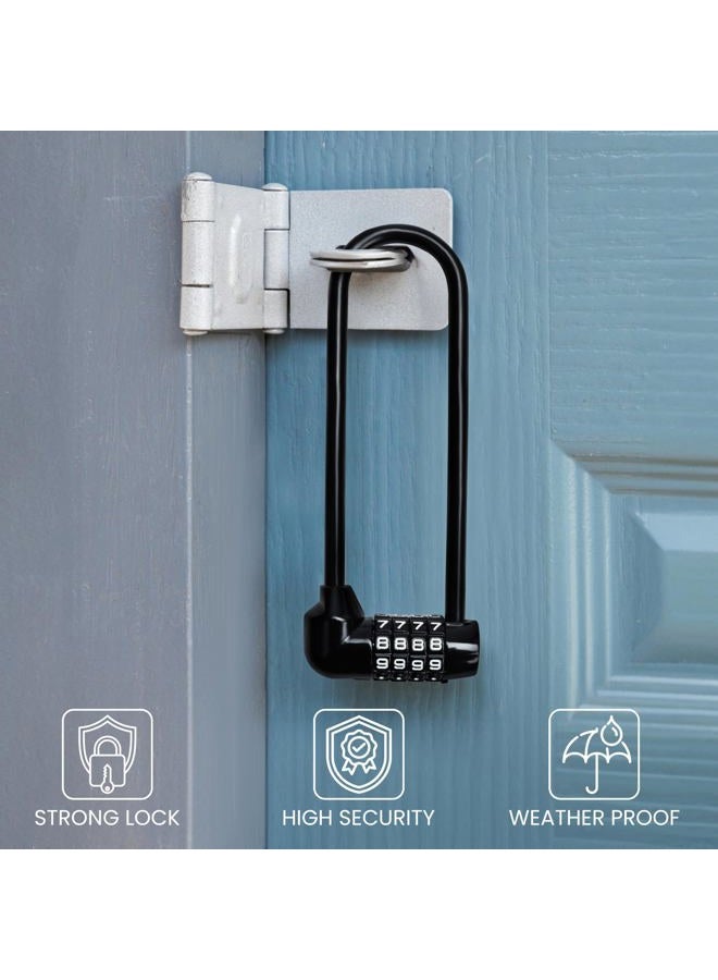Kurtzy 4 Digit Bicycle Code Lock - 16 cm with Long Handle - Waterproof Bicycle Lock with Reset Code - Electric Scooter, Gates, Mountain Bike, Sport, School, Shed and Lockers - Image 2