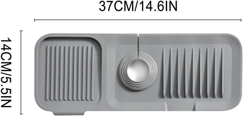 comfrt Kitchen Faucet Splash Pad - Silicone Faucet Sink Mat Sink Splash Guard, Sink Drain Pad Behind Faucet, Bathroom Drip Protector Splashback Countertop Protection Faucet Handle Drip - Image 4