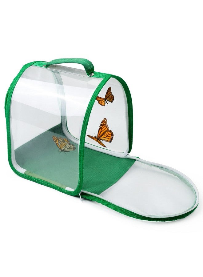 RESTCLOUD Small Butterfly Habitat, Insect Mesh Cage, Caterpillar Enclosure, Critter Cage, Bug Terrarium Portable Carry Handle Easy to Observe 8 x 8 x 8 Inches - Image 1