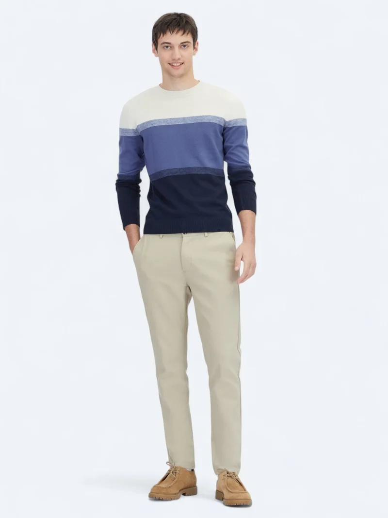 Kip Navy Blue Knitwear Sweatshirt