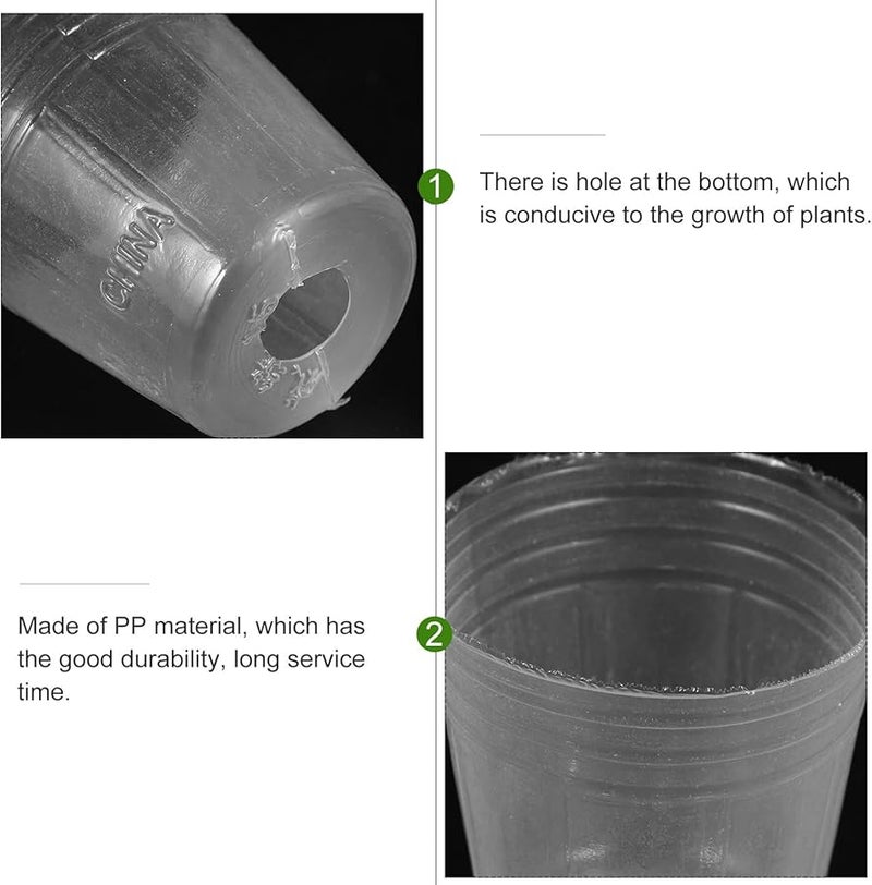 50Pcs 1 5 Inch Plastic Plant Pots For Orchids Succulents Seed Starter Cups - Image 5