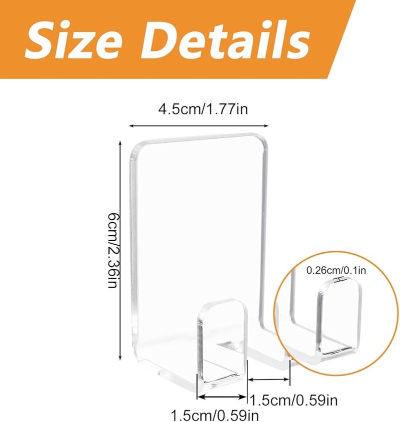 مجموعة حامل شفرة الحلاقة الأكريليكية من 4 قطع، حامل تخزين شفاف مقاوم للماء للحمام والمطبخ - Image 3