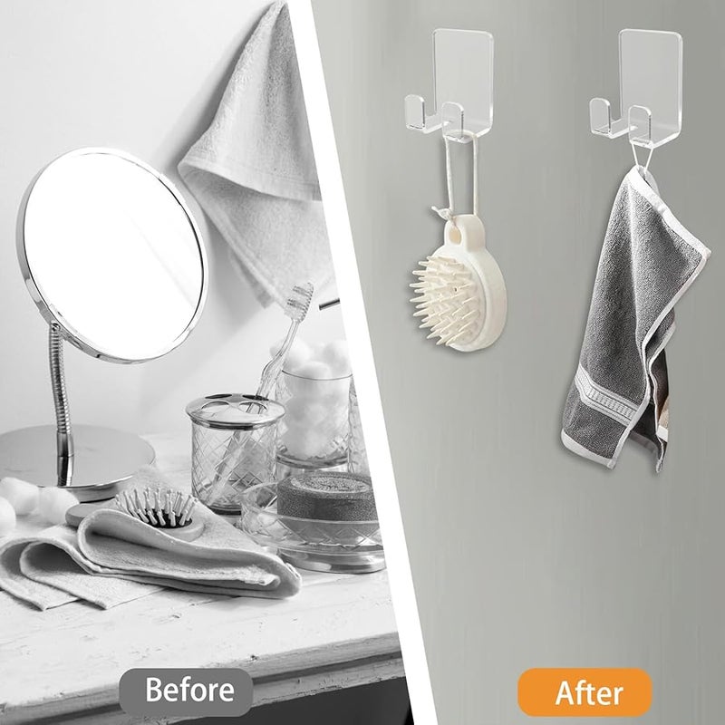 مجموعة حامل شفرة الحلاقة الأكريليكية من 4 قطع، حامل تخزين شفاف مقاوم للماء للحمام والمطبخ - Image 5