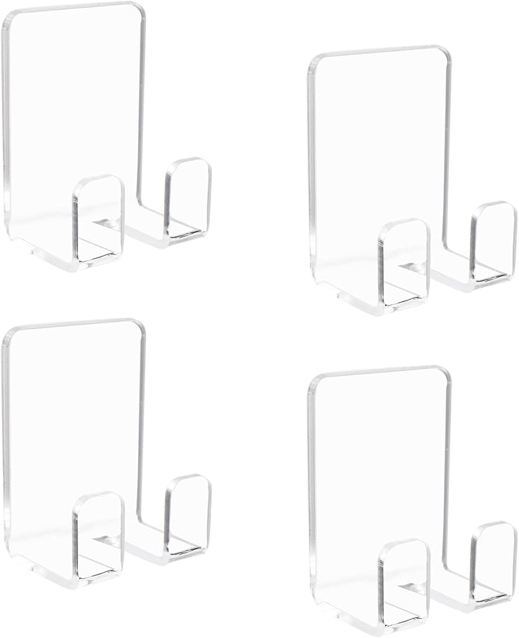 مجموعة حامل شفرة الحلاقة الأكريليكية من 4 قطع، حامل تخزين شفاف مقاوم للماء للحمام والمطبخ - Image 1