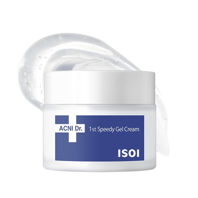 ISOI ACNI Dr. 1st Speedy Gel Cream 50ml (1.69 fl.oz) | Soothing and Moisturizing Gel Cream for Oily Skin | Skin Cooling Gel for Redness Relief | Korean Skin Care