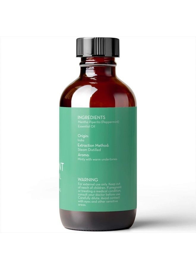 PURE BODY NATURALS Peppermint Essential Oil, 4 Fl Oz - Pure and Undiluted Mentha Piperita Oil, Therapeutic Grade Aromatherapy Oil for Diffuser, Relaxation, Focus, Pain Relief - by Pure Body Naturals  - Image 5