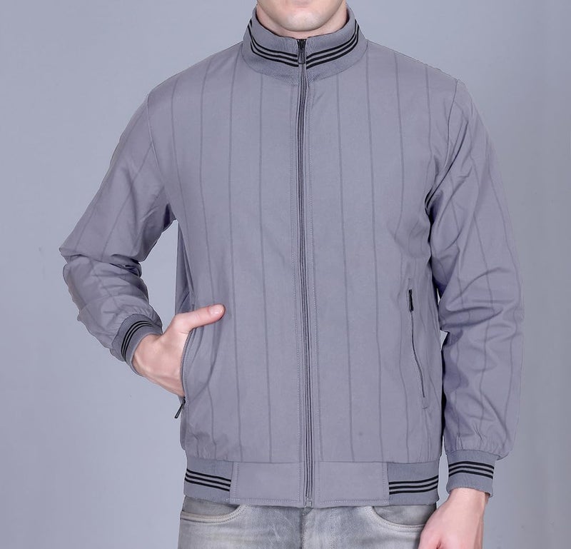 FYLTR Men's Jacket | Regular Fit | Stylish Winter Jacket with Zipper | Grey | XL - Image 2