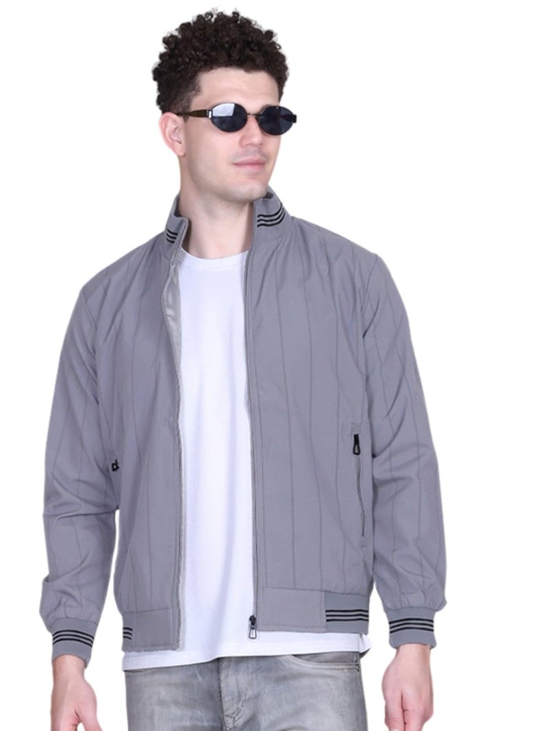FYLTR Men's Jacket | Regular Fit | Stylish Winter Jacket with Zipper | Grey | XL - Image 1