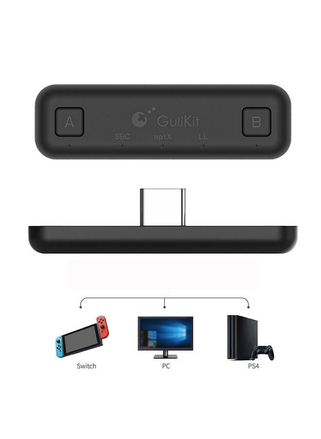 NIBEMINENT - Gulikit Bluetooth Audio Transmitter Adapter For Switch / Lite Ps4 Pc Black - Image 1