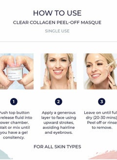 Alana Mitchell Anti Aging Peel Off Collagen Face Mask For All Skin Types Instantly Reduces Wrinkles & Fine Lines - Tightening Firming Smoothing & Toning - All Natural (Two Pack)  - Image 4