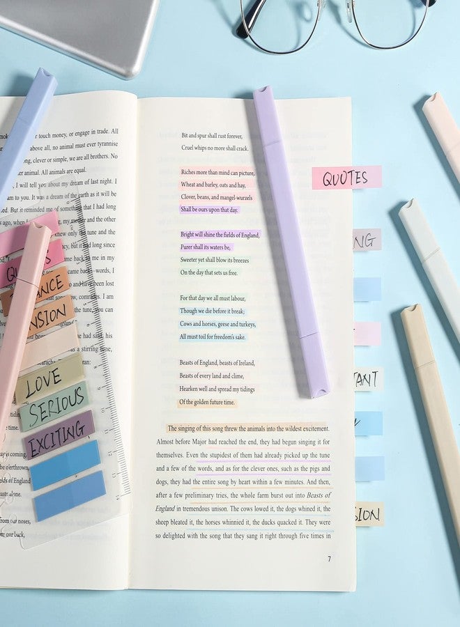 Roamall Book Annotation Kit Book AnnotationTabs 720PCS Sticky Tabs for Reading Flag Tabs with 6PCS Pastel Highlighters Bible Reading File Tabs for Book Annotation Supplies - Image 4