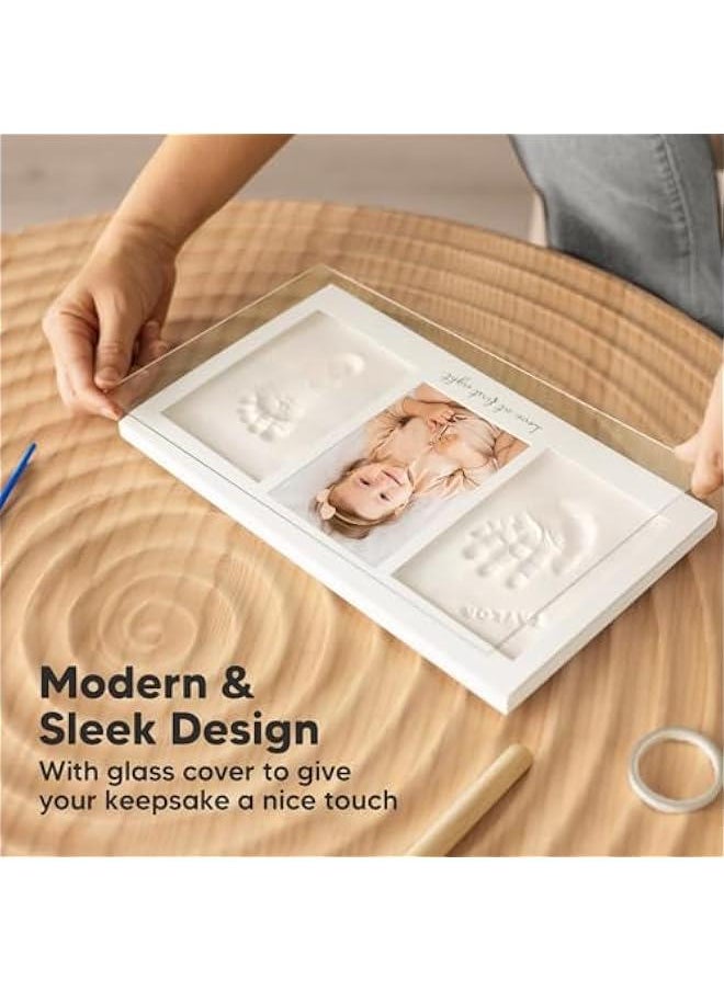 Gonice Baby Hand and Footprint Kit - Baby Footprint Kit, Newborn Keepsake Frame, Baby Handprint Kit, Personalized Baby Gifts, Nursery Decor, Baby Shower Gifts for Girls Boys(Ash Wood)  - Image 5