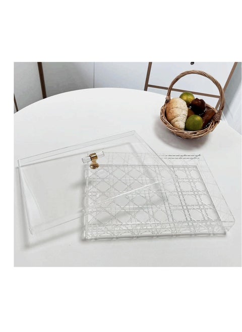 Acrylic Serving Tray with  Lid