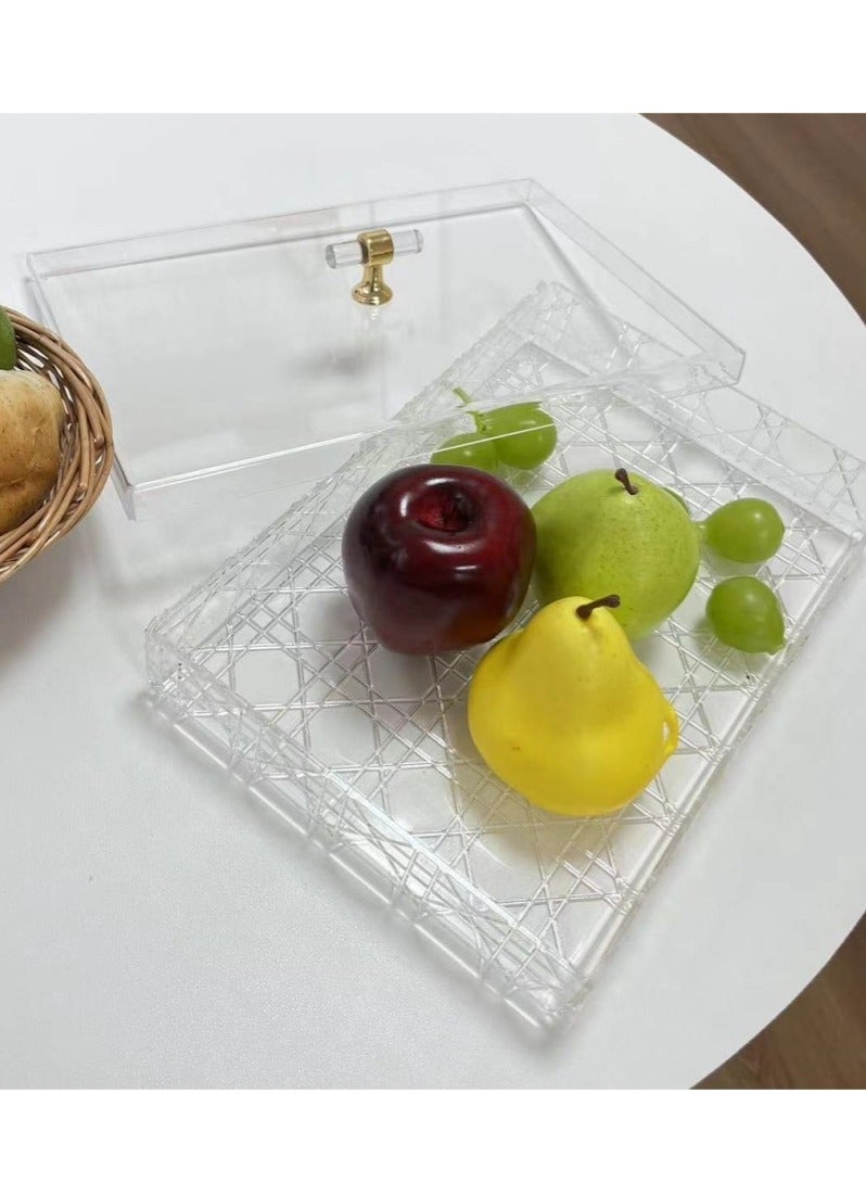 Laseta Acrylic Serving Tray with  Lid  - Image 5