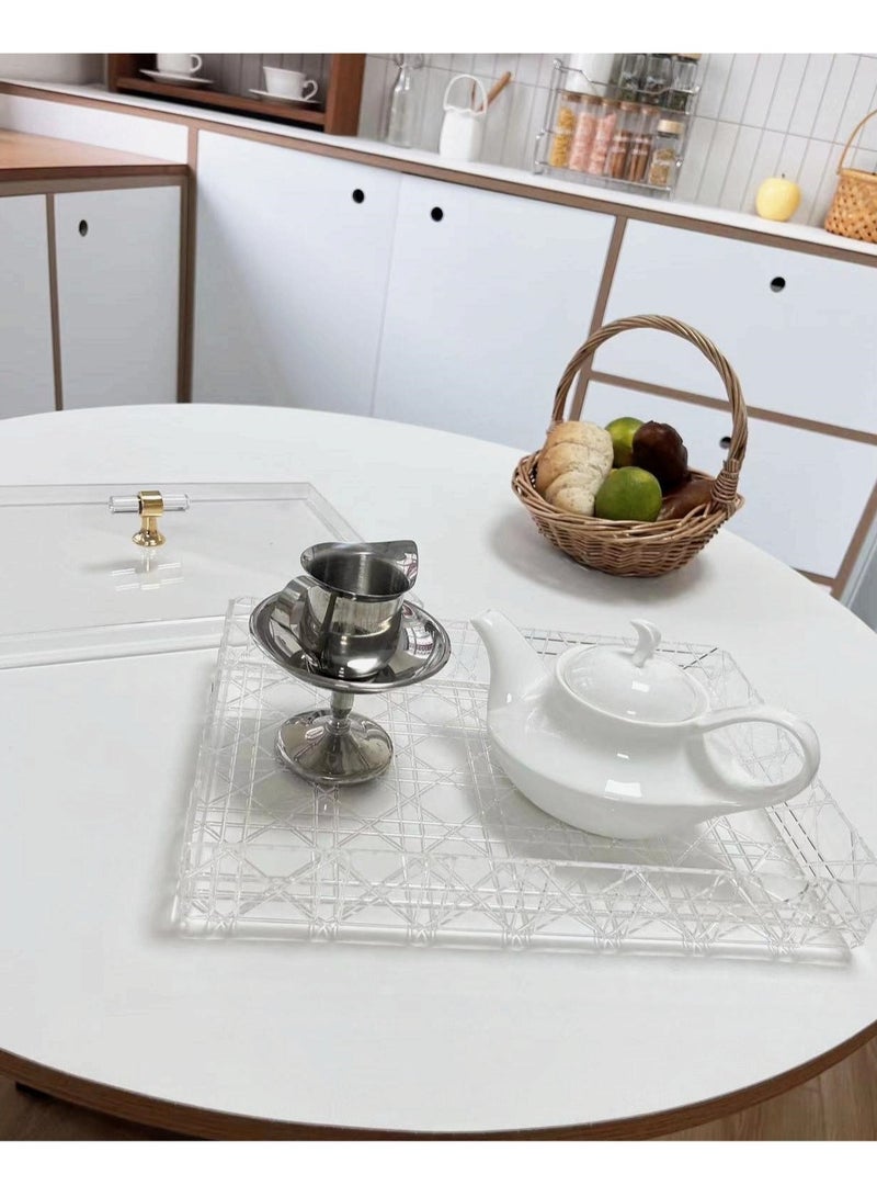 Laseta Acrylic Serving Tray with  Lid  - Image 2