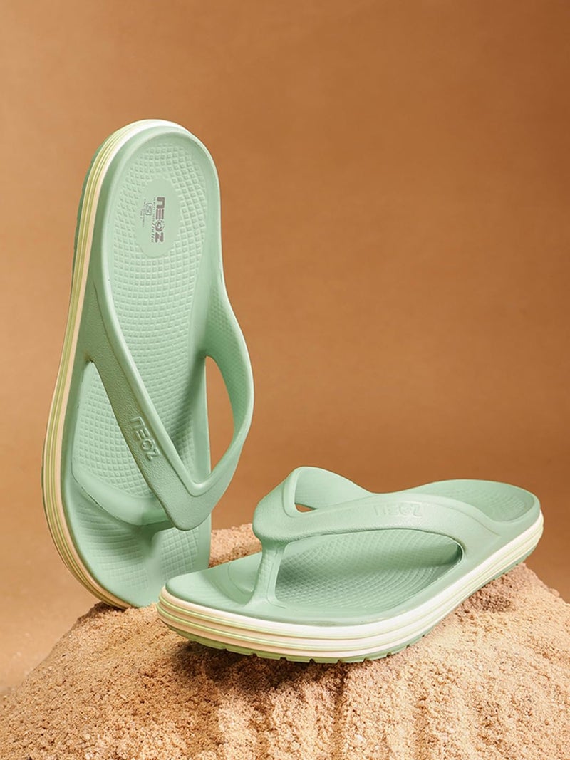 Neoz Ultra Soft Women's Slippers with Cushion FootBed for Adult | Comfortable & Light Weight| Stylish & Anti-Skid| Waterproof & Everyday Flip Flops for Ladies/Girls, W-COOLZ-51-MINT_6 - Image 2