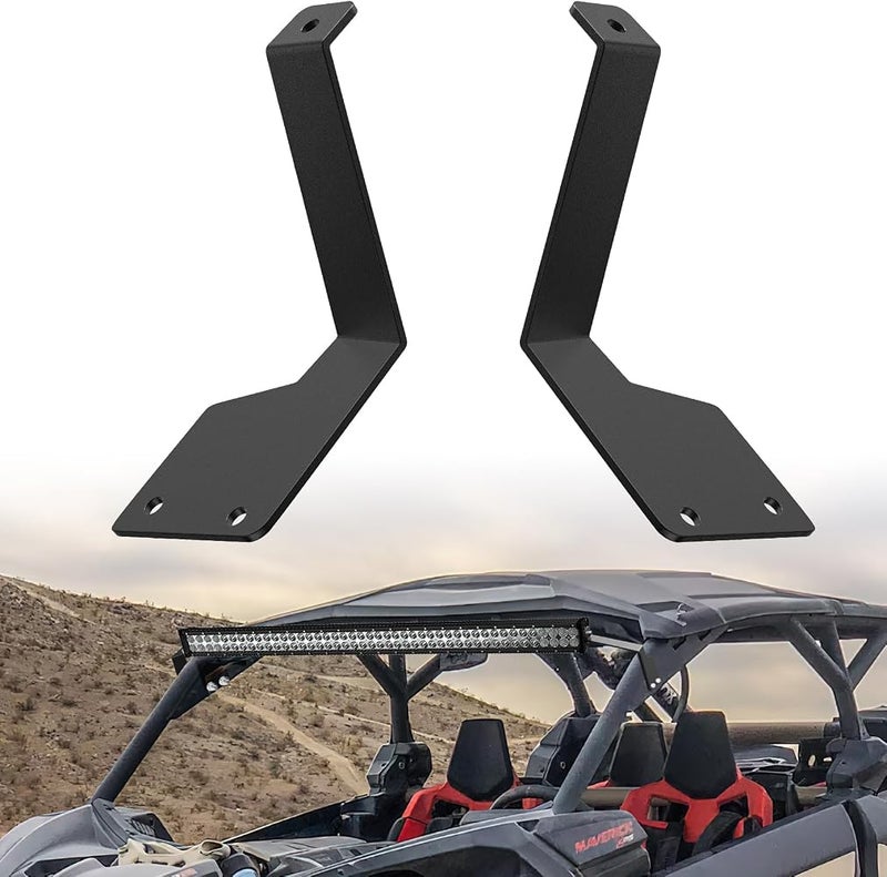 Nilight Light Bar Mounting Brackets for 42 Inch LED Straight Curved Lights UTV Roof Upper Windshield Compatible with Can-am Maverick X3 MAX DS RS MR Turbo R 2017 2018 2019 2020 2021 2022 2023 2024 - Image 1