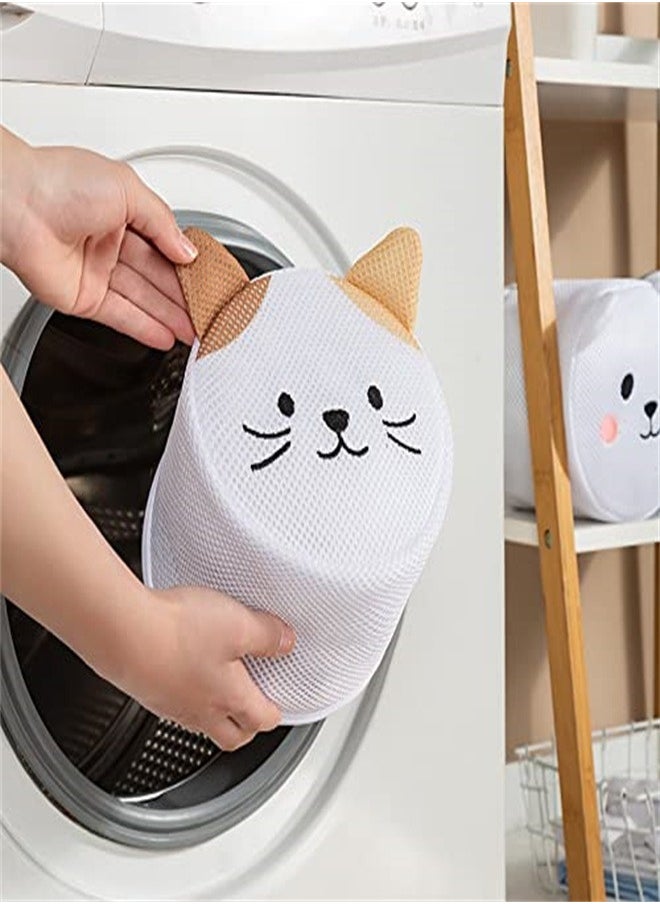 SYOSI - Mesh Laundry Bags, Set of 2 Delicate Laundry Bag for Washing Machine, Clothing Washing Bags, Garment Bags for Laundry, Lingerie Bag, Travel Storage Organize Bag(Cat Set) - Image 1