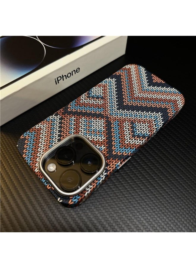 YANCI For iPhone 16 ProMax retro pattern magnetic phone case, 16PROMAX phone protection cover - Image 2