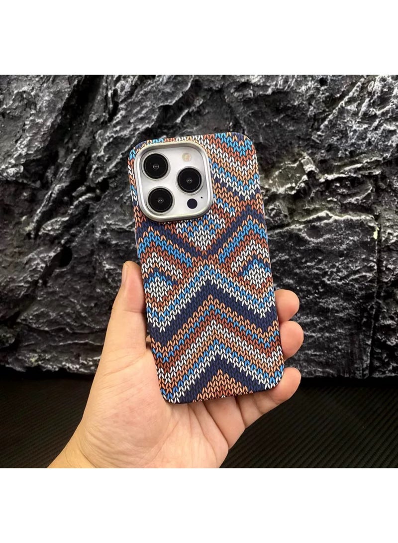 YANCI For iPhone 16 ProMax retro pattern magnetic phone case, 16PROMAX phone protection cover - Image 3