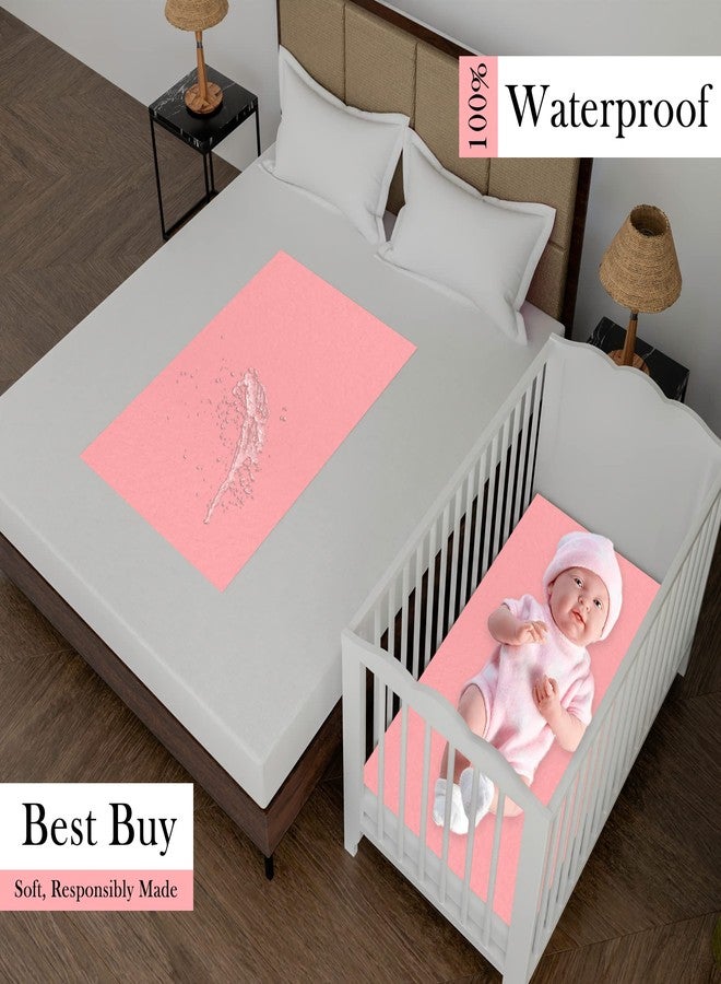 Daksh Baby Dry Sheet/Waterproof Sheet/Baby Sleeping Mat/Bed Protector/Quick Drying/Absorbent Dry Sheet (Medium 28"x40"Inch)-Pink - Image 2