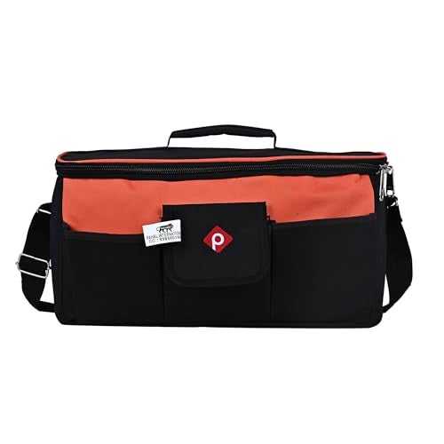 PAHAL 16 Inch Wide Mouth Tool Bag – Heavy Duty Rectangular Tool Storage Organizer for Electrician, Technician, Mechanic, Carpenter, AC Technician & Service Engineer, Durable Portable Tool Carry Bag - Image 1