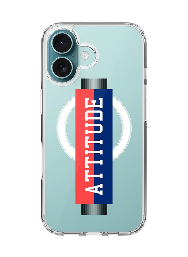 Stylizedd غطاء آيفون 16 [متوافق مع MagSafe] غطاء مغناطيسي رقيق شفاف - Attitue - Image 1