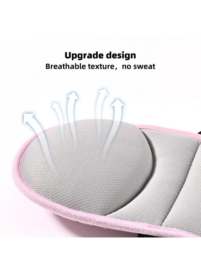 LETTON Car Seat Head Support for Child, Adjustable Toddler Car Seat Head Holder Head Strap, Safe, Breathable Head & Neck Pillow Support Solution- Baby & Kids Travel Accessories, Grayish Pink - Image 3