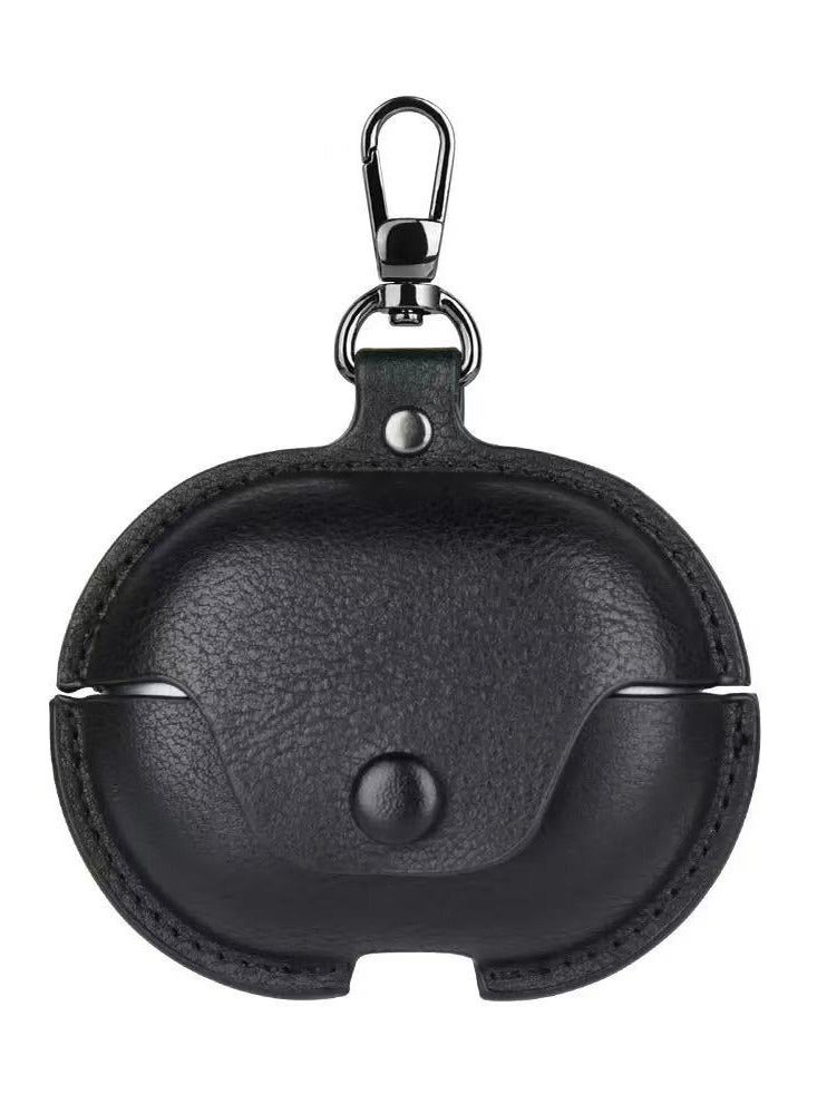 DKNG For Huawei free clip PU Leather Earphone Case Earphone Case with Keychain (Black) - Image 1