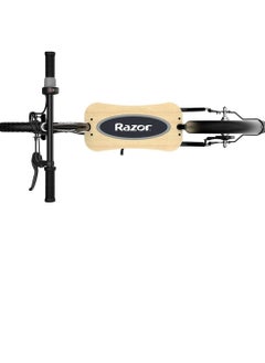 ريزر E Scooter Ecosmart Hd Sup 25 كم/ساعة، إطارات مملوءة بالهواء مقاس 16 بوصة، سطح عريض من الخيزران، محرك مدفوع بمحور عزم دوران عالي 350 وات، نطاق يصل إلى 15.5 ميل في الساعة و12 ميل، دفع خلفي، أسود  - Image 3